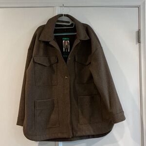 Banana Republic Women’s Tan Wool Shirt Jacket